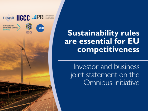Sustainability rules are essential for European competitiveness